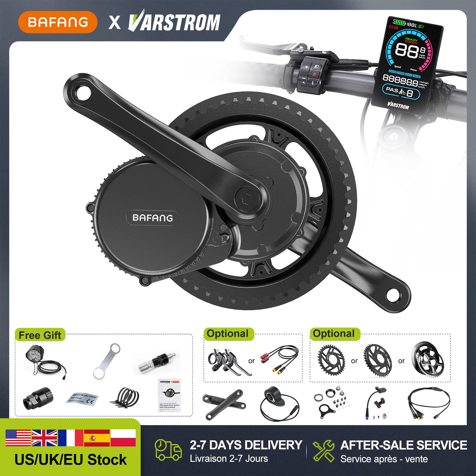 Mid Drive Conversion Kit 1000W - [미국 주식] 바팡 48V 500W 750W