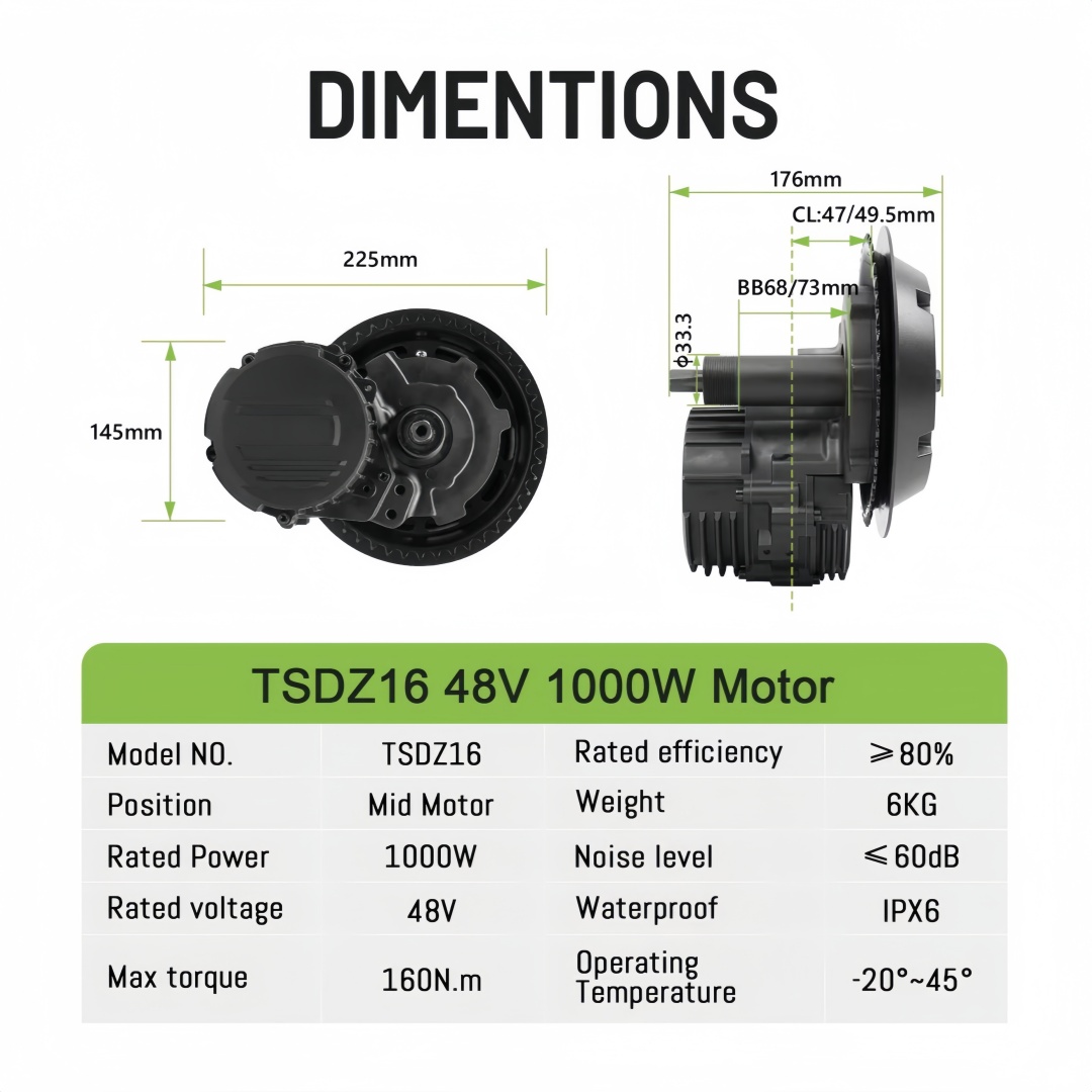 통성 TSDZ16 48V 1000W 전기 자전거 미드  - Mid Drive Conversion Kit 1000W 리뷰 및 가격
