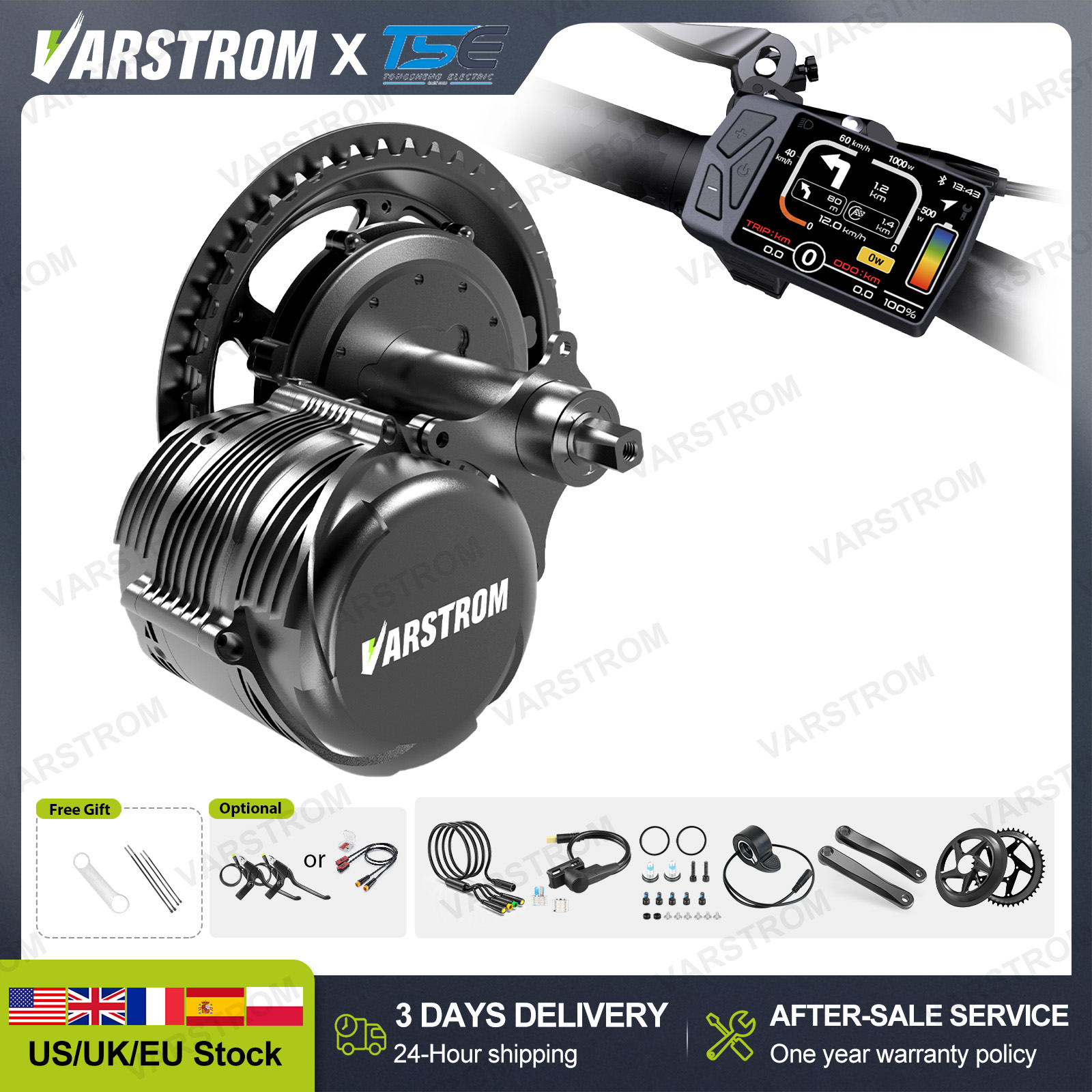 [미국 3일 빠른 배송] 통셩 500W TSDZ2B 미 - Mid Drive Conversion Kit 1000W 리뷰 및 가격