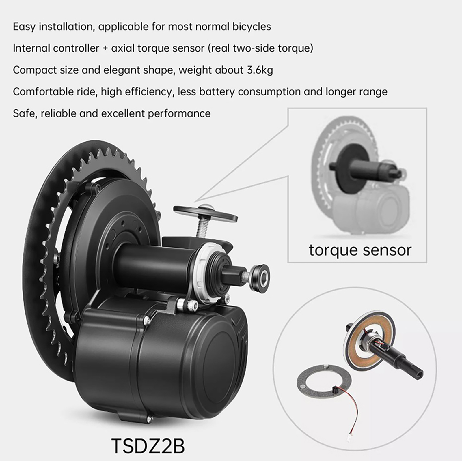 Tongsheng Ebike 미드 드라이브 모터 변환  - High Torque Brushless Mid Motor Kit 리뷰 및 가격